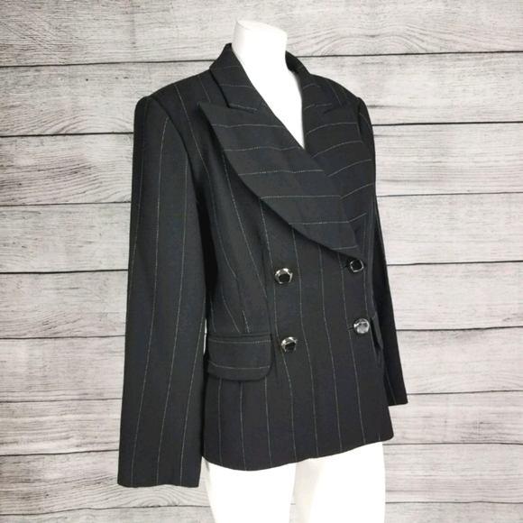 Vintage Alberto Makali x Cache Size 8 Double Breasted Blazer Suit Jacket - Picture 2 of 8